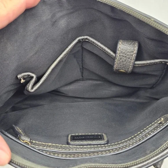 Concept Handbag Shoulder Bag Crossbody Purse Gray Faux Leather Multi Pocket - Picture 6 of 8